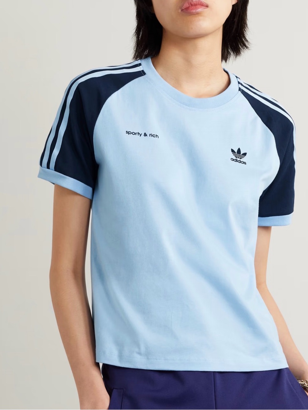 ADIDAS SPORTY & RICH X ADIDAS W TEE SIZE SMALL